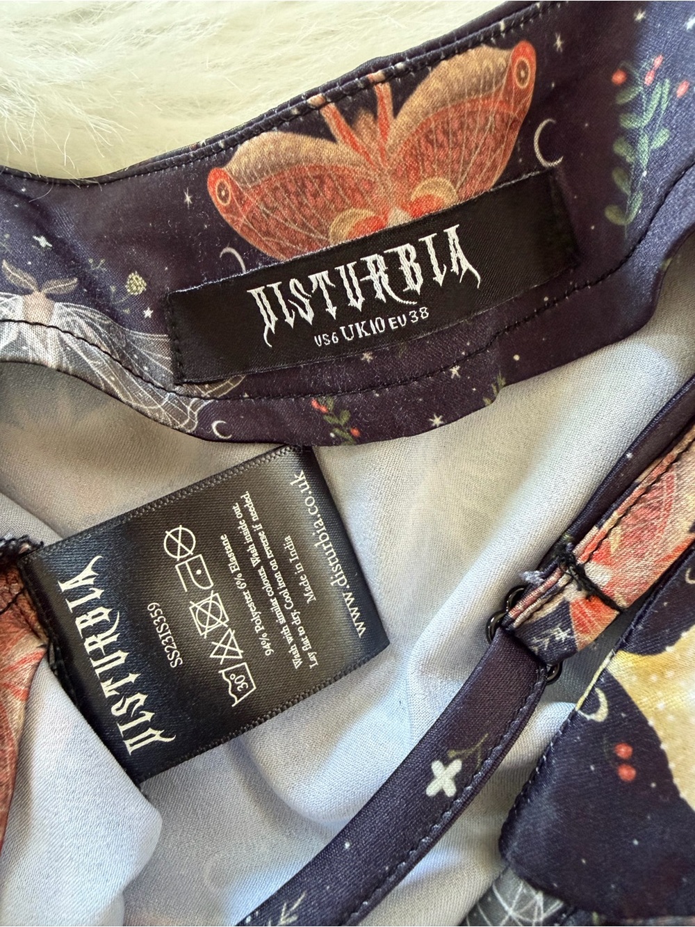 Disturbia Medeina Print Satin Midi Slip Dress - Picture 4 of 6